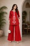 Ff Ak Pure Dhabu Cotton Handwork Co Ord Set